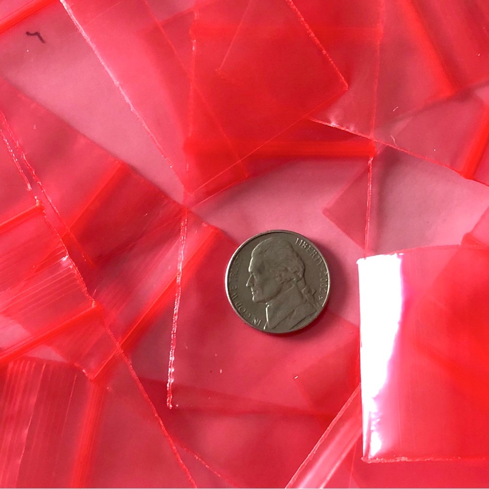 Red Colored Color Apple Brand 200 Baggies